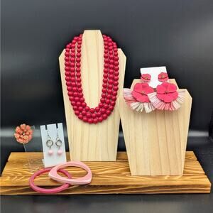 Pretty in Pink Collection – 6-Piece Vintage & Modern Jewelry Set